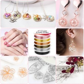 20 Gauge Jewelry Wire for Jewelry Making, Evatage 6 Rolls Craft Wire Tarnish Resistant Copper Beading Wire for Jewelry Making Supplies and Crafts