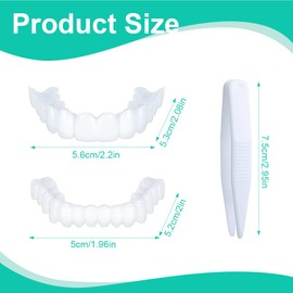 GJKLO 3 Paares Zähne zum aufstecken Lächeln Zähne Furniere, Zahnbleachings, Künstliche Zähne, Falsche zähne, Komfort Sofortige Kosmetische Veneers Zähne Oben und Unten