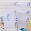 Ionoloy 2 Litres Clear Lidded Storage Boxes, Small Plastic Organiser