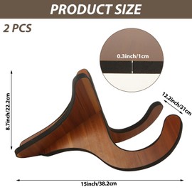 LOPYXBR 2 PCS Wooden Guitar Stand Wood Acoustic Guitar Stand X-Frame Style Wood Guitar Floor Stand Portable Wooden Electric Guitar Stand with Rubber Covering Edges for Acoustic Classical Bass Guitars