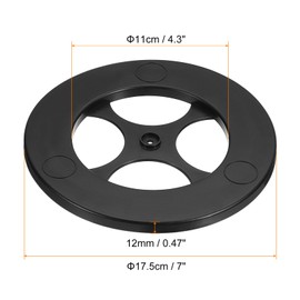 QUARKZMAN Lazy Susan, 7 Inch Turntable Organiser, 360 Degree Swivel Ball Bearing Turntable Organiser with Base for Organisation and Storage, Black