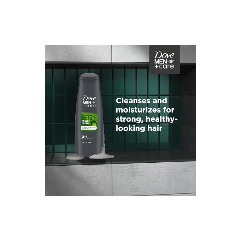 Shampoo y acondicionador Dove Men+Care 2 en 1, Fresh Clean,