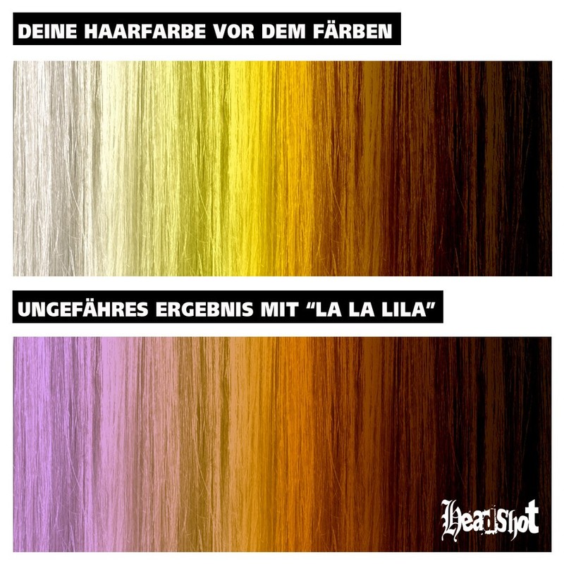 Headshot La La Lila Pastel Purple Semi-Permanent Hair Dye 150ml