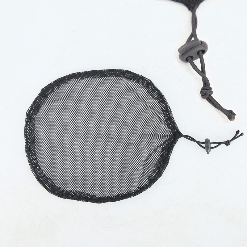 BTWTRY 3Pcs Black Ponytail Net Base Cap with Elastic Drawstring