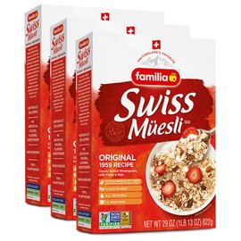 Familia Swiss Muesli Cereal, Original Recipe with Fruit and Nuts - Enjoy Hot, Cold or as Overnight Oats, 29 oz (Pack of 3)