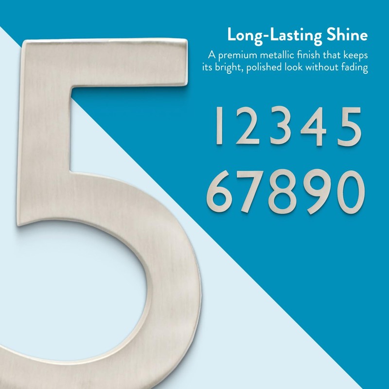 Architectural Mailboxes 3582SN-2 4 inch Solid Brass Floating House Number,