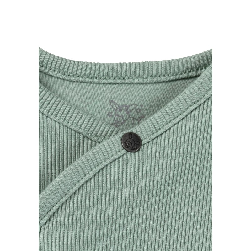 Sterntaler Unisex Playsuit Ribbed Jersey Baby Romper, Stone Green