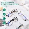 DEVYES Progressive Multifocus Reading Glasses for Men Women Metal Half