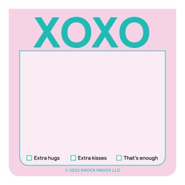 Knock Knock XOXO Sticky Note Pad (Pastel Version)