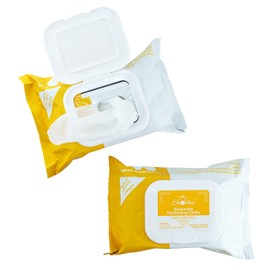 Shobha Rosewater Freshening Cloths | Body Wipes | Showerless Cleaning | Makeup Remover | Intimate Hygiene | Aluminum-Free | All Natural | Plant-Based | Cleansing Towelette | All Skin Types | Vegan | Paraben Free | 30 Count