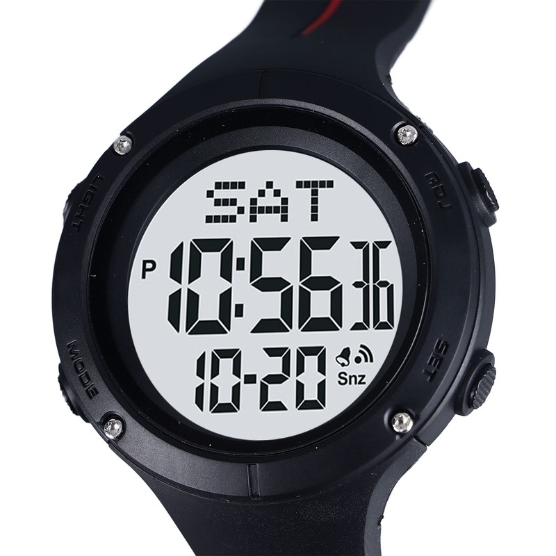 Digital Sports Watch Alarm Stopwatch Timing Waterproof Electronic Wrist Watch