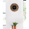 Honiway Wall Clock Battery Operated 12 in Rustic Wood Boho