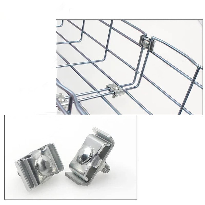 Gridwall Joining Clips, JruiZhp 10 Pcs Silvery Wire Grid Panel
