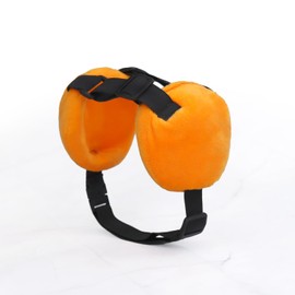 YUYUSO Dog Ear Muffs Noise Reduction Dog Hearing Protection Ear Covers Quiet Ears for Anti Anxiety Dog Hat, Orange, Large