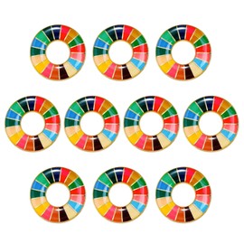 HAMILO SDGs Decorative UN Headquarters Pin Badge Jacket Bag Approx. 1 inch (25 mm), Metal