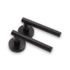 Door Handle Set Straight T Handle Interior Matte Black