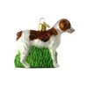 Old World Christmas Ornaments Brittany Spaniel Glass Blown Ornaments for