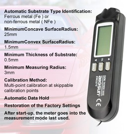 allsun Digital Paint Thickness Tester Car Paint Depth Gauge Meter UM/mil,0-2000UM Range Auto Power Off 3 Data Hold Modes