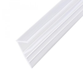 uxcell Frameless Glass Shower Door Sweep - Door Bottom Side Seal Strip F-Type with 1/2-Inch(12mm) Drip Rail - 3/8-Inch(10mm) Glass x 78.74-Inch(2000mm) Length