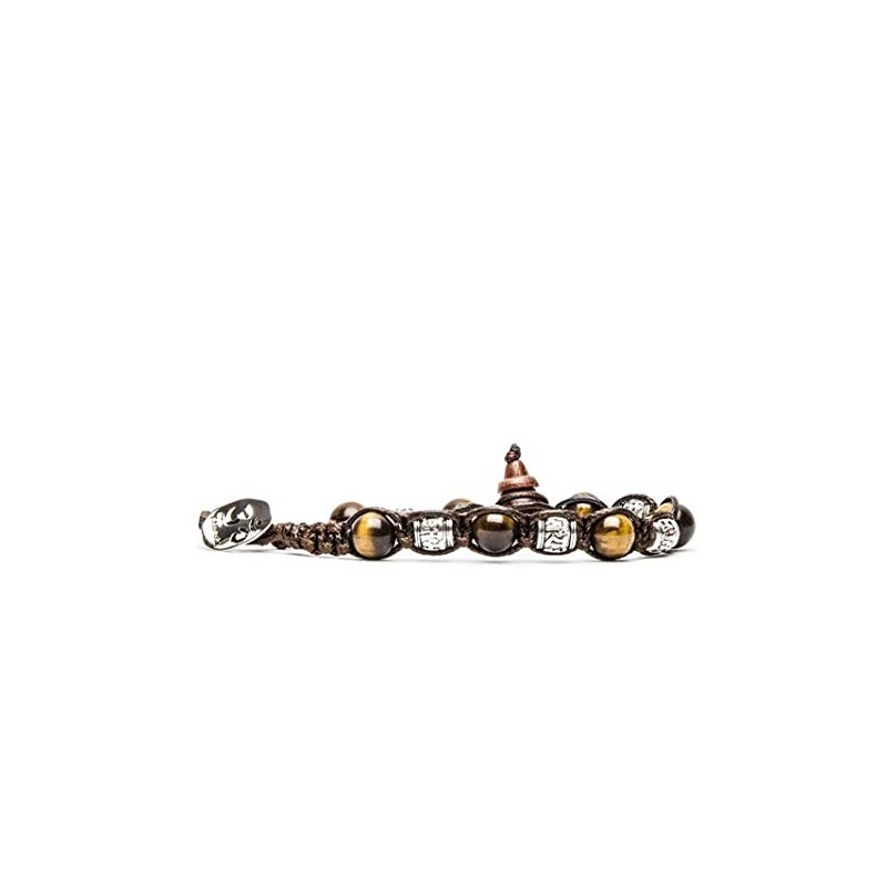Tamashhi Tiger Eye Prayer Bracelet, Alloy Steel, Tiger's Eye