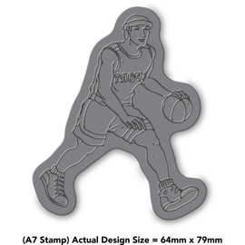 Azeeda A7 'Basketball Player' Unmounted Rubber Stamp (RS00006855)