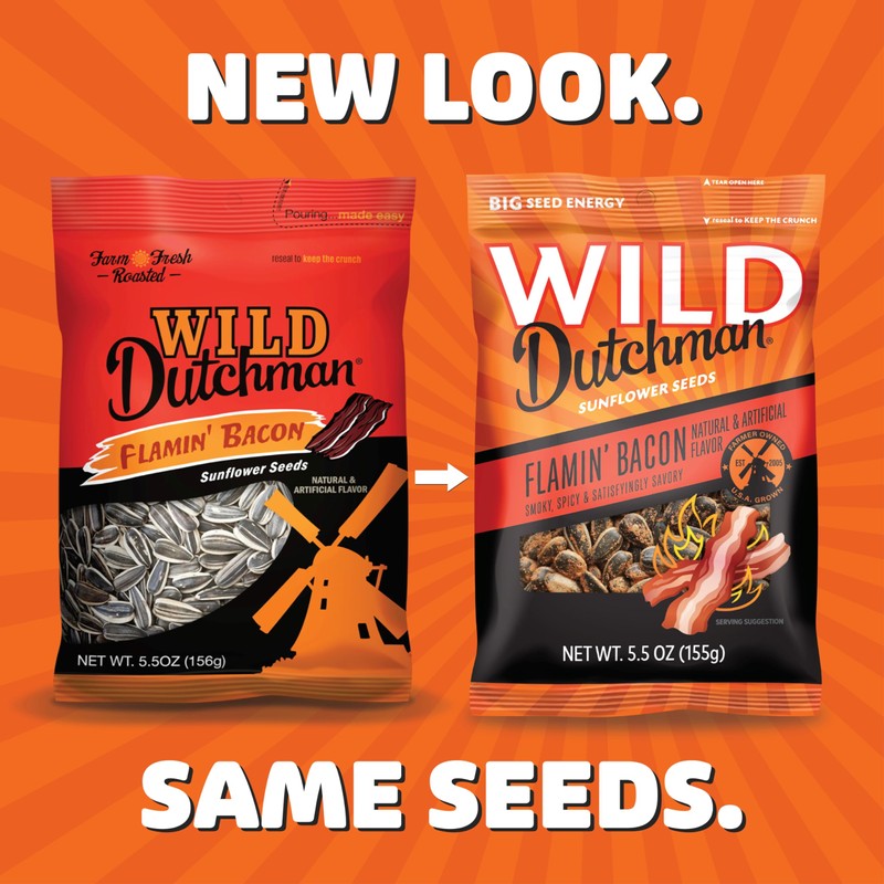 Wild Dutchman Roasted Sunflower Seeds in a Resealable Bag for