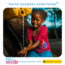 WaterBabies Doll Bathtime Fun Flamingo, Support a Partnership with charity: water, Water Filled Baby Doll, Kids Toys for Ages 3 Up by Just Play