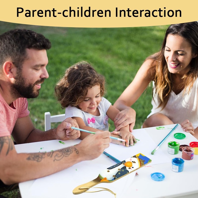 Aohcae Bamboo Wood Paddle Lightweight Wooden Paddle with Airflow Holes,