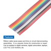 sourcing map 1 Pcs 12 Pin Flat Rainbow Ribbon Cable