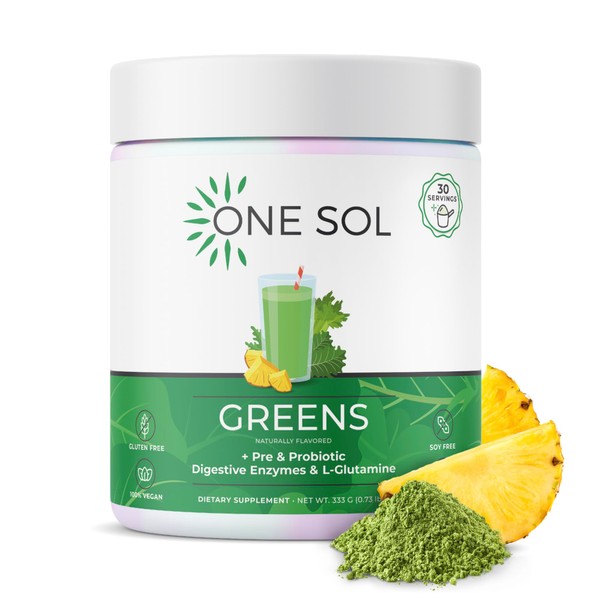 One Sol Greens, Super Greens Powder to Reduce Bloating &