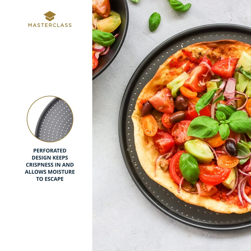 MasterClass Crusty Bake Non-Stick Pizza Tray for Regular and Pizza