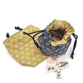 Shogi Supplies, Shogi Komaburo, Old Fashioned, Hexagonal Japanese Pattern, Reversible (Cotton)