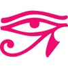 Transparent Decal Stickers of Egyptian Hieroglyphic Eye (Pink) Premium Waterproof