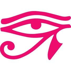 Transparent Decal Stickers of Egyptian Hieroglyphic Eye (Pink) Premium Waterproof Vinyl Decal Stickers for Laptop Phone Accessory Helmet Car Window Mug Tuber Cup Door Wall Decor ANDSKUS038194PI080322