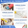 3PCS Cepillo para Botellas, Genérico Cepillo Limpieza Tapa Taza 3
