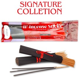 Patchouli Most Exotic 11'' Incense Sticks. Approx. 85 to 100 Sticks Per Bundle, Each Natural Stick Burns for 45 mins to 1 Hour Each. Long Lasting Guarantee 100% Pure