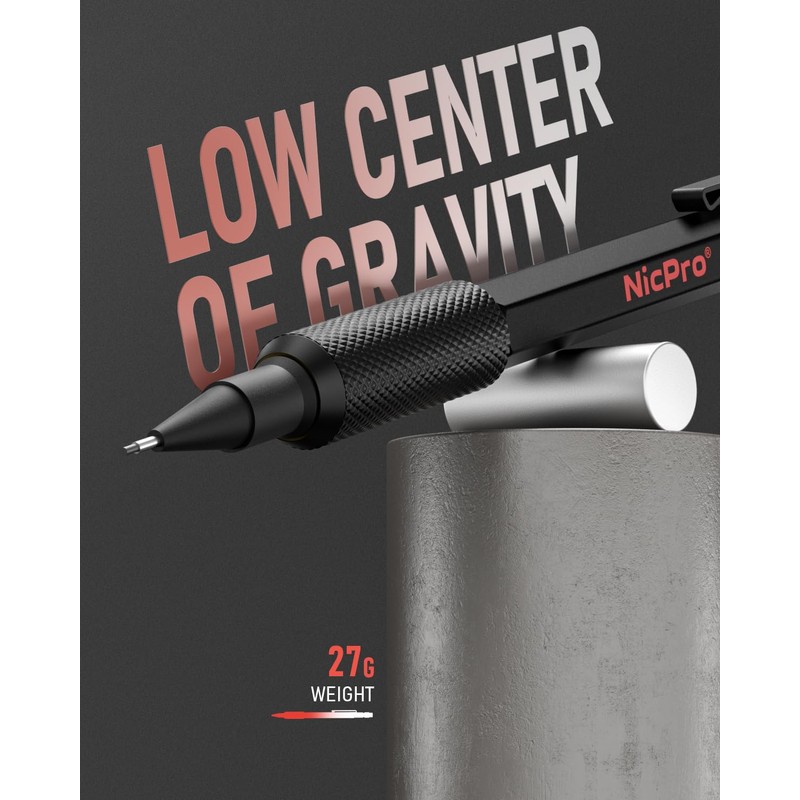 Nicpro 0.9 Metal Mechanical Pencil Set with Case, 3PCS Hevey