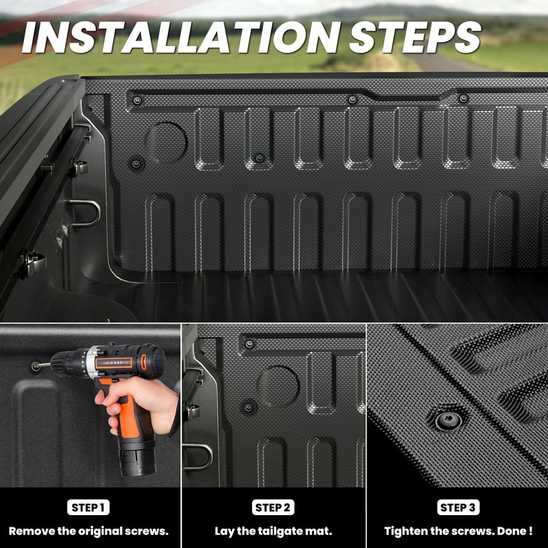 LASFIT Tailgate Mat for Ram 1500 2009-2018, for Ram 2500/3500