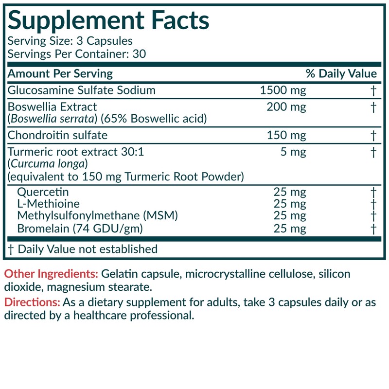 Futurebiotics Glucosamine Chondroitin Turmeric & MSM Advanced Joint Formula, Supports