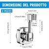 Dexpally 2 Pezzi Supporto Soffione Doccia Ventosa 360° Regolabile, Senza