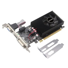 QTHREE GT 730 Graphics Card 4GB DDR3 128-Bits DVI-I/HDMI/VGA Low Profile Computer GPU, PCI Express 2.0 x16, Desktop Video Card for Gaming PC, DirectX 11, Supports 2K