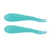 Nuby Silicone Easy Grip Fork & Spoon Set, 12+m in