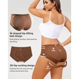 LEVAO Seamless High Waisted Underwear for Women No Show Full Coverage Bikini Panties Breathable Ladies Briefs S-2XL