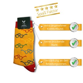 TwoSocks Funny socks for men and women, funny stockings as a gift, one size fits all, Student before exam (Cappuccino + glasses + book)