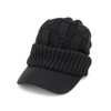 Zaction Knit Hat with Brim Hat Newsboy Autumn Winter Knit