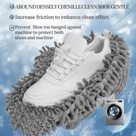 Shoe Washing Machine Bag, Laundry Shoe Bag for Washer and Dryer,2Pcs Reusable Shoe Bag for Washing Machine Fit Most Shoes Types (Grey 2 pcs)