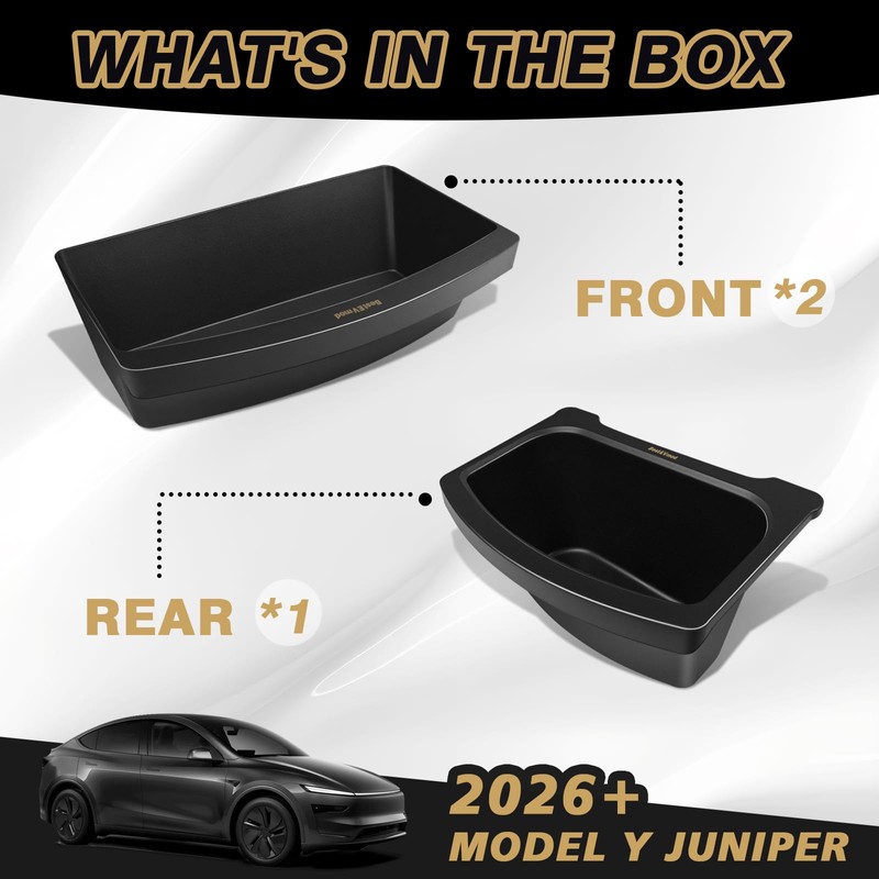 BestEvMod For 2026+ Model Y Juniper Refresh 3PCS Storage Bundle