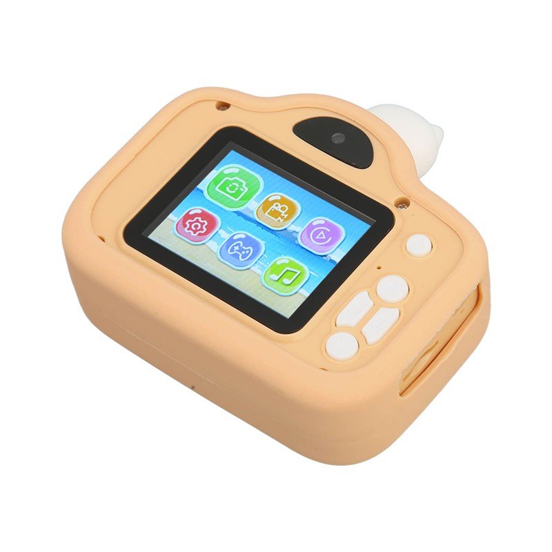 Kids Digital Camera Khaki 40MP HD Dual Camera Children's Cartoon