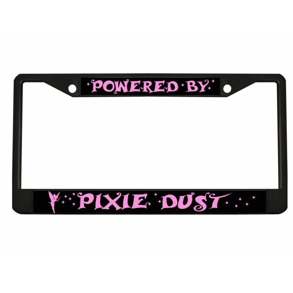 NCAT Powered by Pixie Dust Metal Auto License Plate Frame