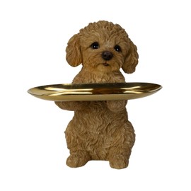 Oubia Toy Poodle Storage (Magnetic Removable Plate) 6.1 x 4.1 x 8.1 inches (15.5 x 10.5 x 20.5 cm) Doll Figurine Figurine Animal Garden Decoration Dog Dog H24110